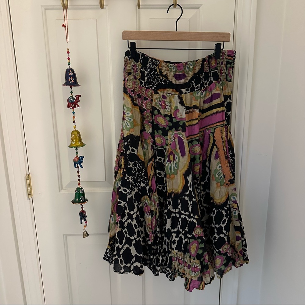 Grace Elements Black and Pink Fit and Flare Midi Skirt - Picture 4 of 8
